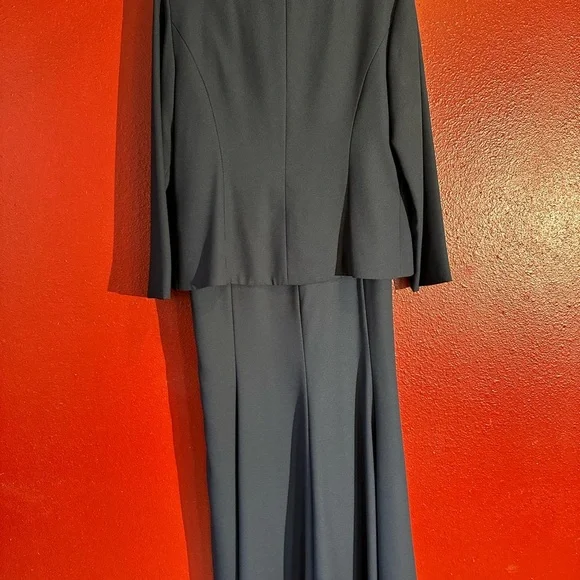 Karen Miller New York Navy Dress With Matching Jacket, Size 18 - Picture 2 of 16